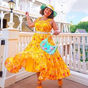 NWT SET Disney Tiana Color Me Courtney Dress, Reversible Hat, and Headbands